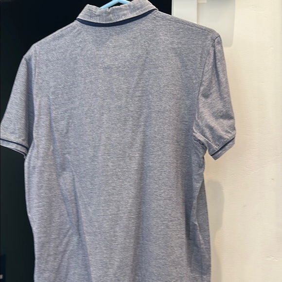 Ted Baker Casual Blue and Gray Button Down Shirt with Stylish Collar - Picture 4 of 4